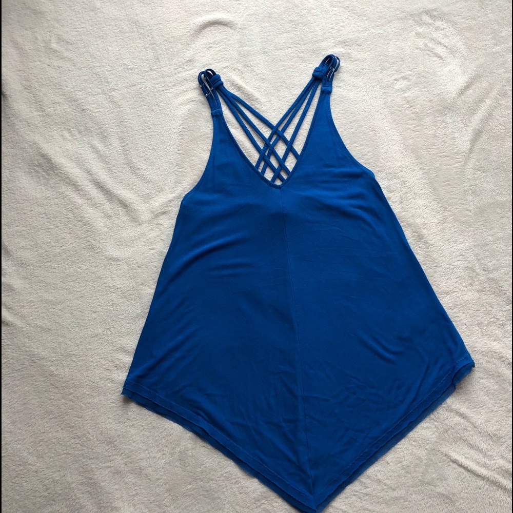 Candies size XS blue cross back tank top
